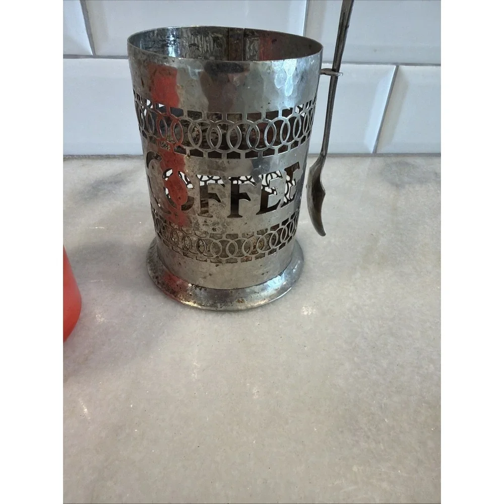 Coffee Container‎ with Side Spoon Made In England Perfect Planter No Lid ES004